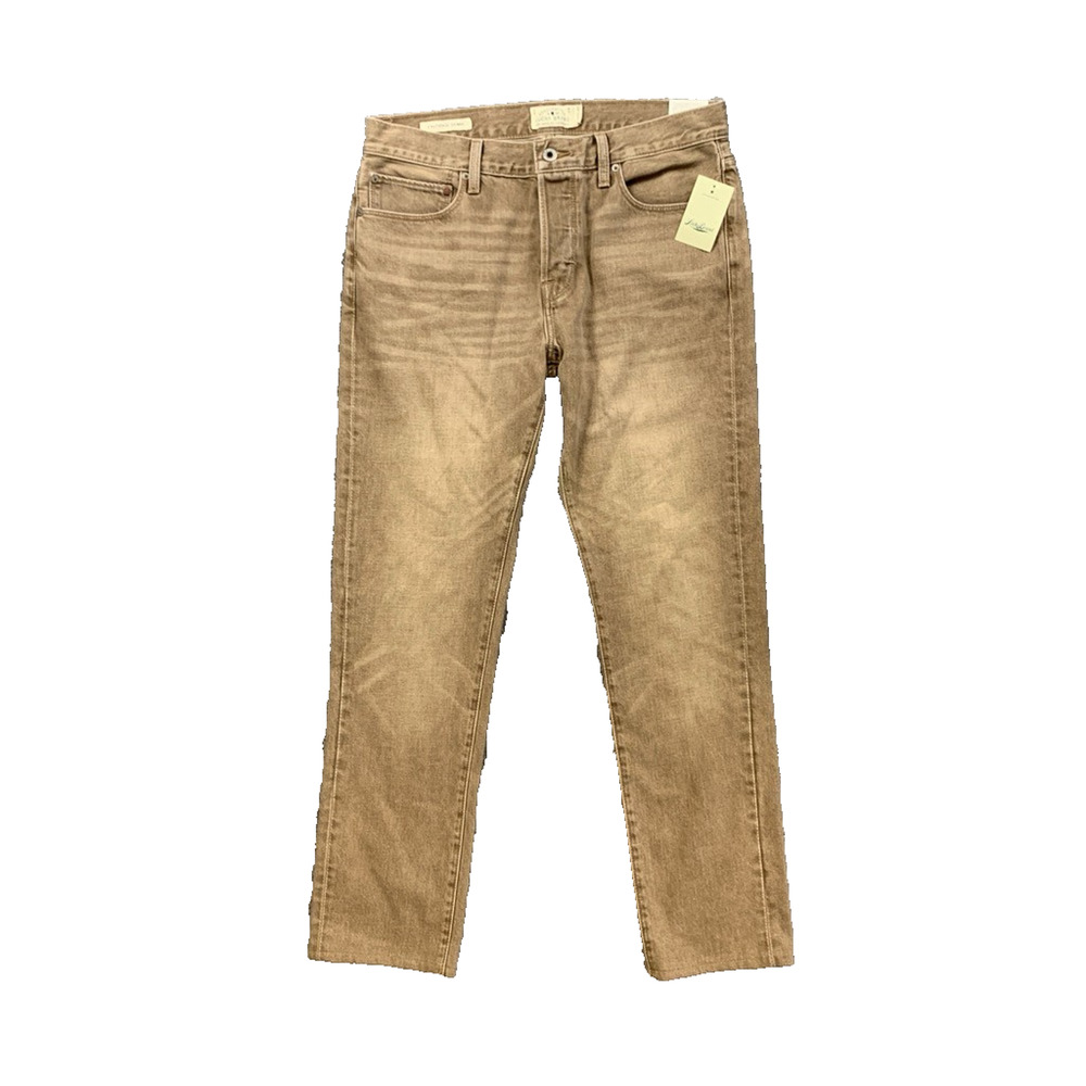 Lucky Brand Jeans Mens 32 Khaki Tan 1 Authentic Skinny Denim 5 Pocket Button Fly